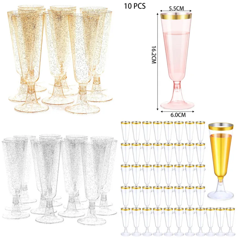 50PCS Acrylic Champagne Cups Disposable Plastic Drink Cups For Wedding Birthday Party Anniversary Christmas Party Supplies New
50PCS Acrylic Champagne Cups Disposable Plastic Drink Cups For Wedding Birthday Party Anniversary Christmas Party Supplies New