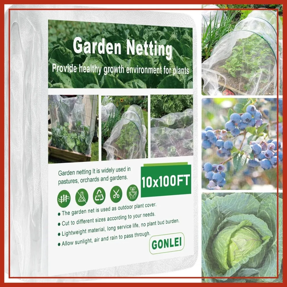Ultra Fine Garden Netting 10x100 FT, Pest Barrier for Vegetables Fruits Flowers & Blueberry Shrubs
Ultra Fine Garden Netting 10x100 FT, Pest Barrier for Vegetables Fruits Flowers & Blueberry Shrubs