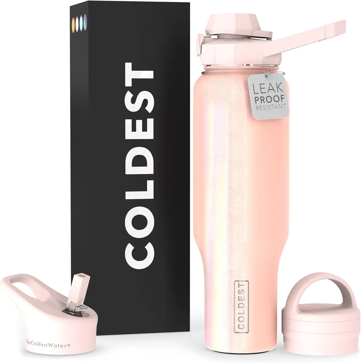 Insulated Stainless Steel Water Bottle 46 oz, 3-in-1 Lids Chug Straw Handle, Vacuum Flask Cup for Sports Travel, Leak Proof &
Insulated Stainless Steel Water Bottle 46 oz, 3-in-1 Lids Chug Straw Handle, Vacuum Flask Cup for Sports Travel, Leak Proof &