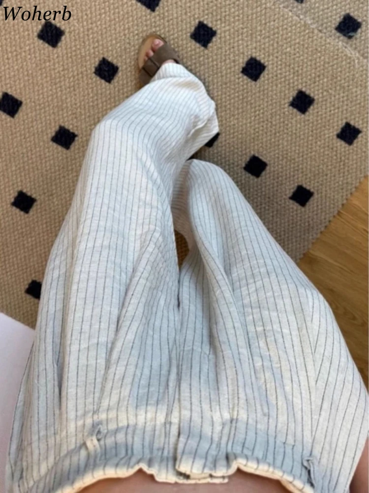 Vintage Women Vertical Stripe Pantalon Summer Y2k Zipper Wide Leg Pants Femme High Waist Straight Casual Chic Pocket Trousers
Vintage Women Vertical Stripe Pantalon Summer Y2k Zipper Wide Leg Pants Femme High Waist Straight Casual Chic Pocket Trousers