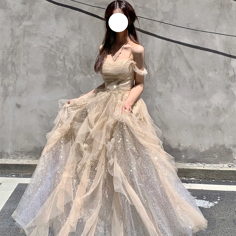 Вечернее платье цвета шампанского Ele, длинная юбка со средней талией и длинной юбкой для взрослых, церемония лесной системы, супер...
Вечернее платье цвета шампанского Ele, длинная юбка со средней талией и длинной юбкой для взрослых, церемония лесной системы, супер...