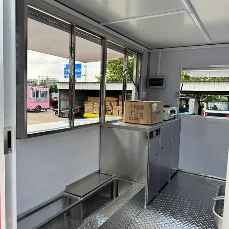 Concession Trailer Mobile Cart Truck Full Kitchen Service Window for Snack Business Food Trailer Customized
Concession Trailer Mobile Cart Truck Full Kitchen Service Window for Snack Business Food Trailer Customized