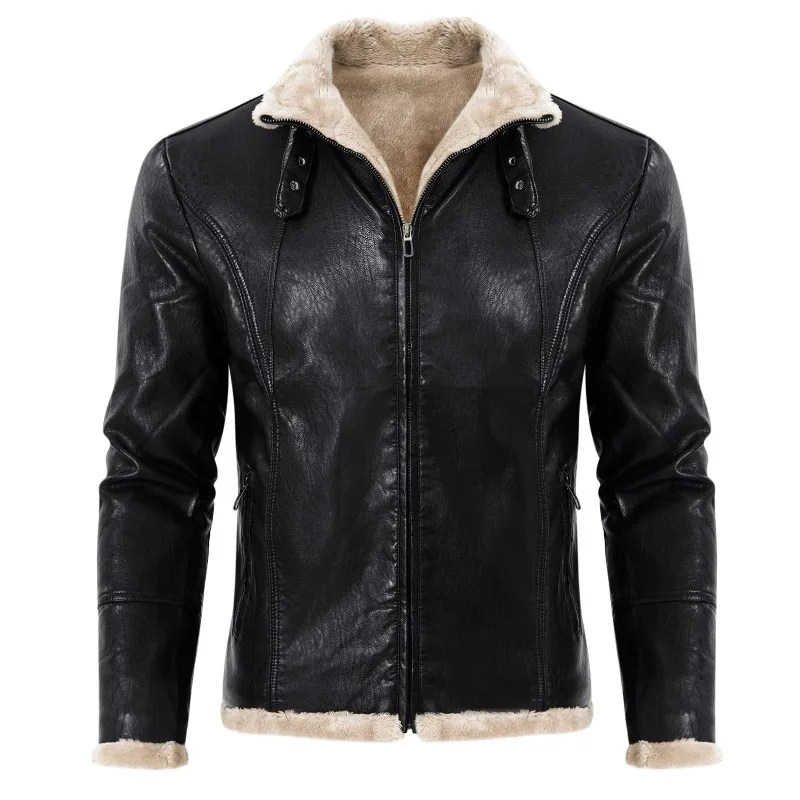 Autumn Winter Faux Leather Jacket New Men Zipper Cardigan Plush Thermal Jacket Men Long Sleeve Turn-down Collar Straight Jacket
Autumn Winter Faux Leather Jacket New Men Zipper Cardigan Plush Thermal Jacket Men Long Sleeve Turn-down Collar Straight Jacket
