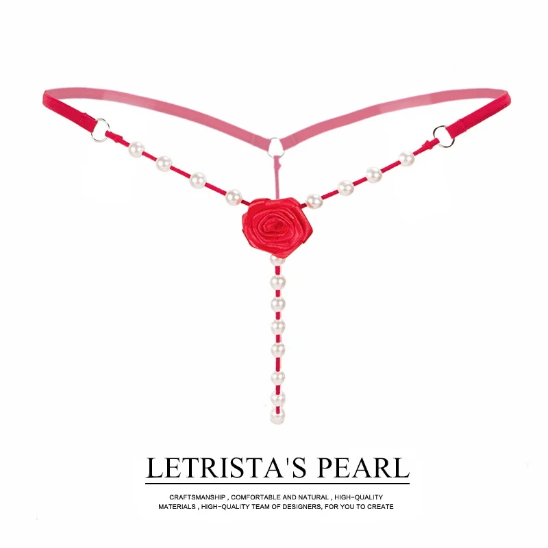 Sexy Pearl Massage T-Pants Rose Thong panties Women's Low-Waist G-string Open crotch underpants Transparent crotchless underwear
Sexy Pearl Massage T-Pants Rose Thong panties Women's Low-Waist G-string Open crotch underpants Transparent crotchless underwear