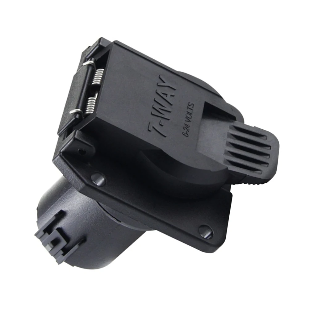 7 Pin Trailer Socket RV Trailer Connector For RV Trailer Connection Spring-loaded Dust Cover Black Plastic Housing
7 Pin Trailer Socket RV Trailer Connector For RV Trailer Connection Spring-loaded Dust Cover Black Plastic Housing