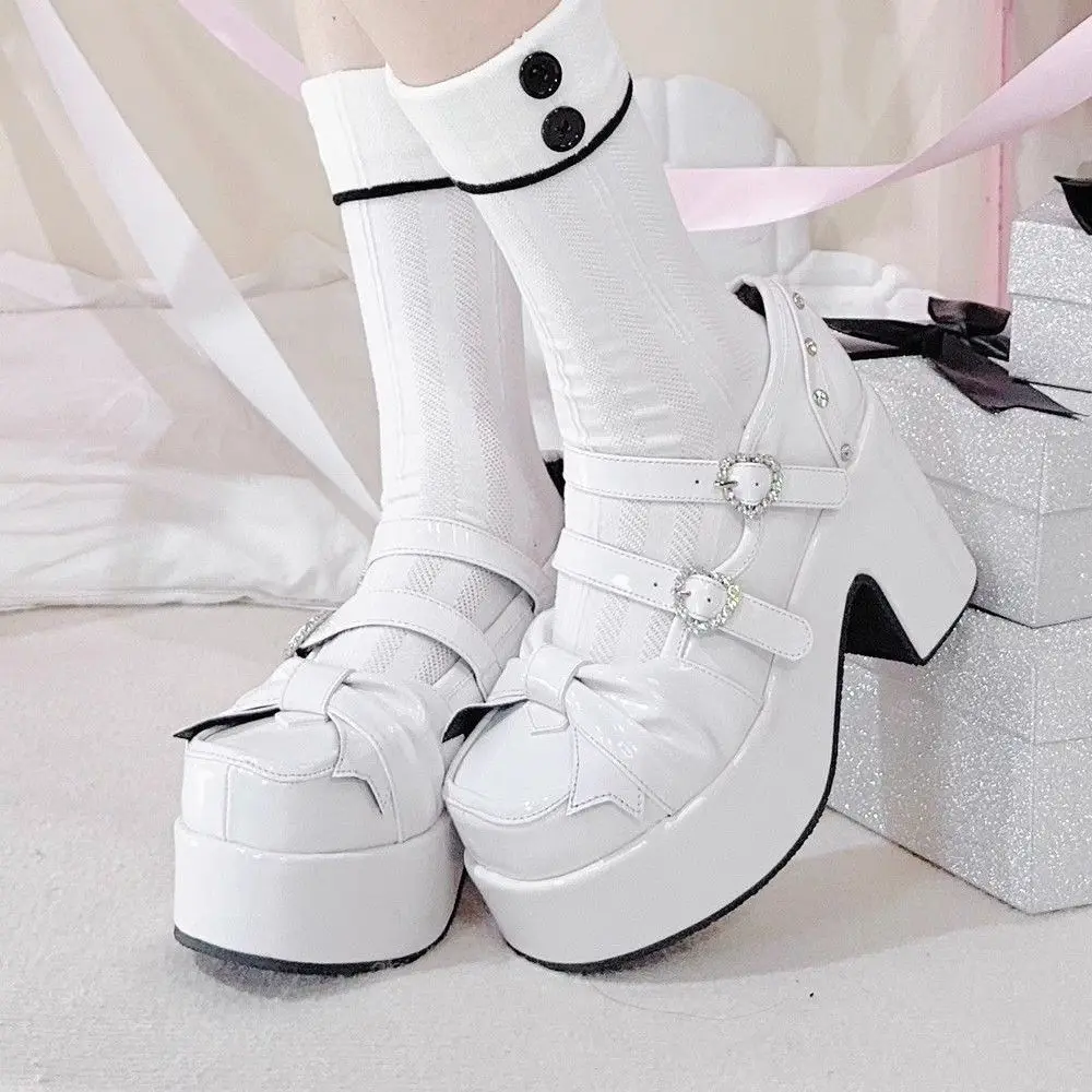 Japanese Mary Jane Shoes Mining Platform Black Chunky High Heels Pumps Women Casual Single Shoes Original
Japanese Mary Jane Shoes Mining Platform Black Chunky High Heels Pumps Women Casual Single Shoes Original
