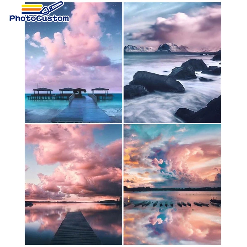 PhotoCustom DIY Painting By Numbers Landscape For Drawing On Canvas With Coloring By Number Sky Paint Kits Home Decoration
PhotoCustom DIY Painting By Numbers Landscape For Drawing On Canvas With Coloring By Number Sky Paint Kits Home Decoration