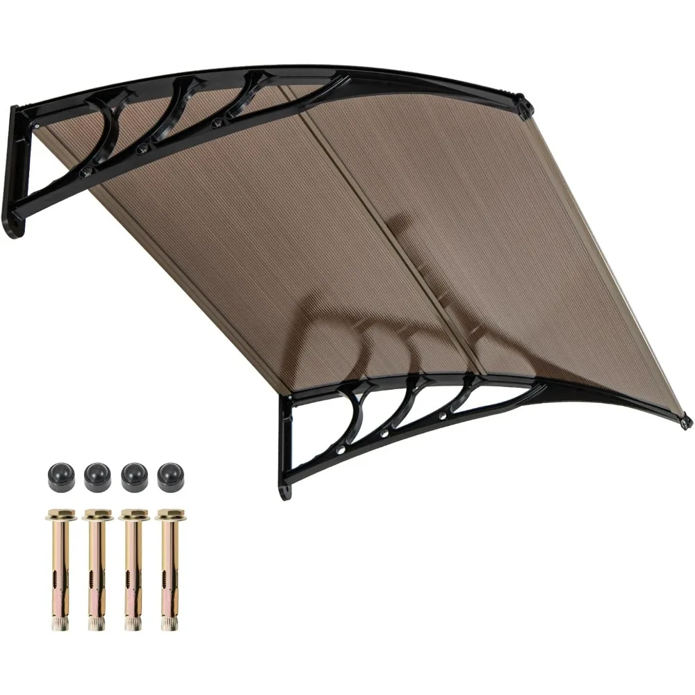 Window Awning Door Canopy, 48" x 40" Door Awnings Exterior with UPF50+ Sun Rain Snow Protection & Hallow Polycarbonate Sheet, Ou
Window Awning Door Canopy, 48" x 40" Door Awnings Exterior with UPF50+ Sun Rain Snow Protection & Hallow Polycarbonate Sheet, Ou