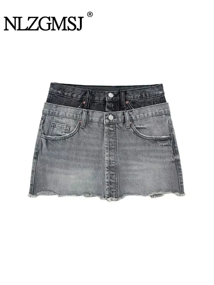 TRAF 2023 Autumn Fashion High Waist Wide Pleated Stitching Design Shorts Casual Hidden Button Denim Shorts Miniskirt
TRAF 2023 Autumn Fashion High Waist Wide Pleated Stitching Design Shorts Casual Hidden Button Denim Shorts Miniskirt