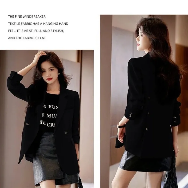 Весенне-осенний женский однотонный пиджак с разрезом в стиле ретро, женский пиджак с длинными рукавами, верхняя одежда 2025 Femme, двубортные топы, пальто
Весенне-осенний женский однотонный пиджак с разрезом в стиле ретро, женский пиджак с длинными рукавами, верхняя одежда 2025 Femme, двубортные топы, пальто