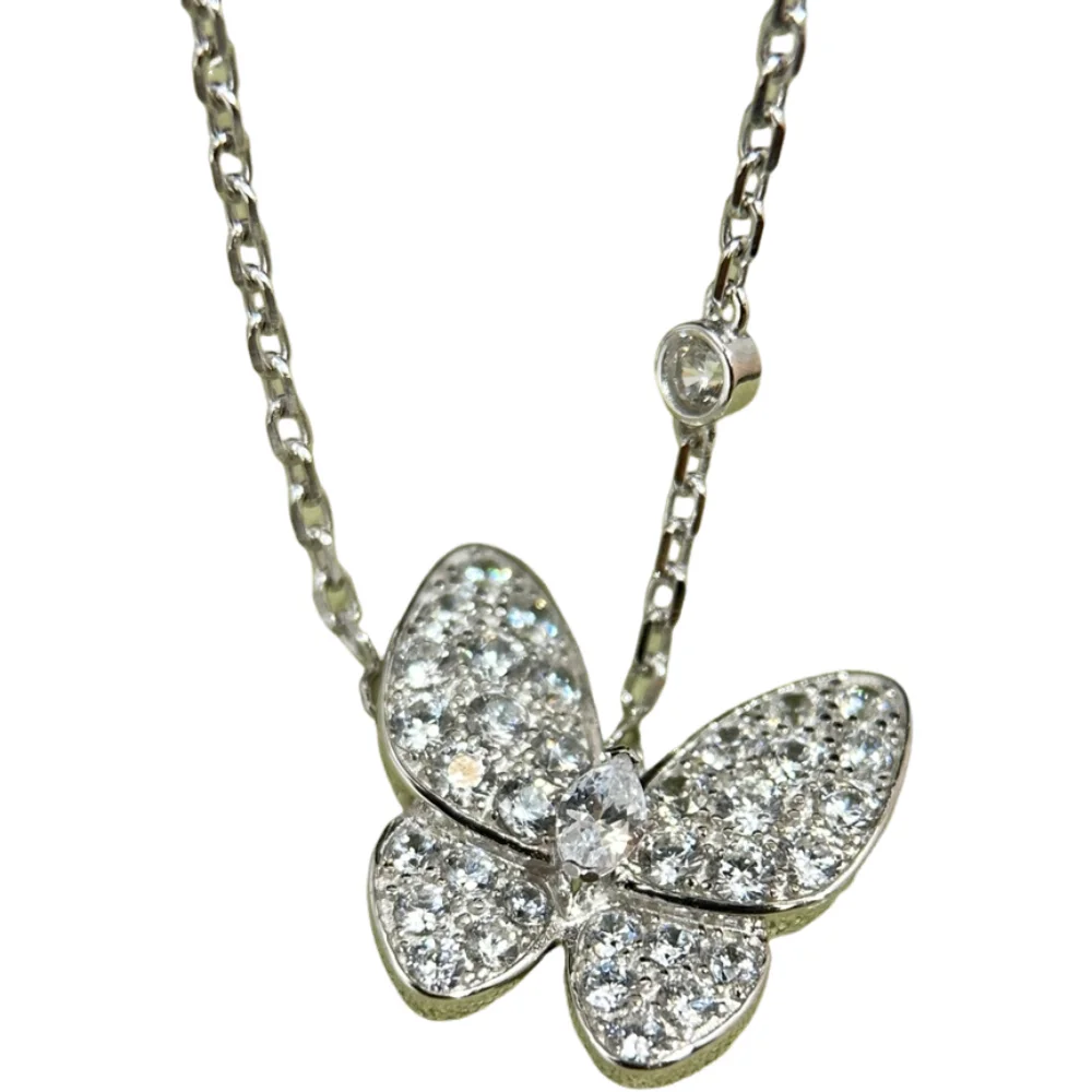 Women's Rhinestone Ins Cute Gift Jewelry Butterfly Diamond Necklace Stainless Steel Chain Silver Plated Zircon Chain Buckle
Women's Rhinestone Ins Cute Gift Jewelry Butterfly Diamond Necklace Stainless Steel Chain Silver Plated Zircon Chain Buckle