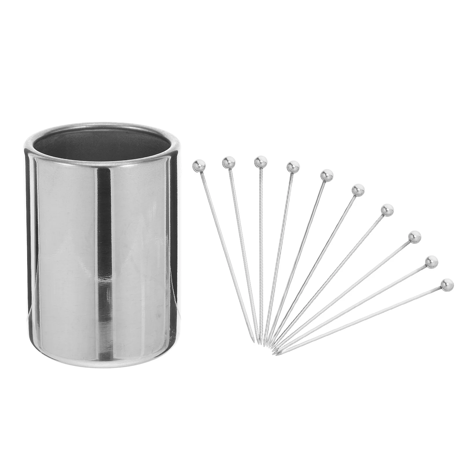 Stainless Steel Toothpicks Metal Pick Set Elegant Holder Reusable Drink Sticks for Appetizers Olives Fruit Decorative Food Picks
Stainless Steel Toothpicks Metal Pick Set Elegant Holder Reusable Drink Sticks for Appetizers Olives Fruit Decorative Food Picks