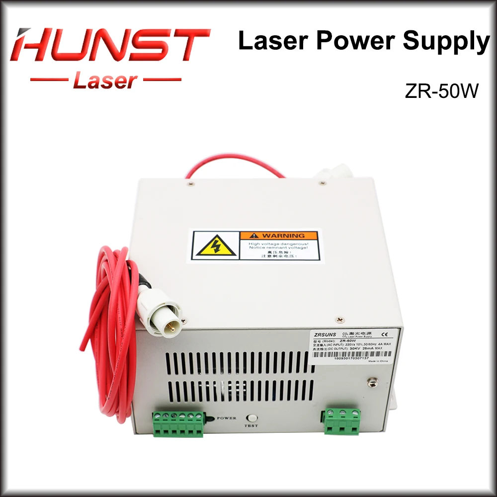 HUNST ZR 50W Laser Power Supply for 40W 50W Co2 Glass Laser Tube Engraving and Cutting Machine 2Years Warranty.
HUNST ZR 50W Laser Power Supply for 40W 50W Co2 Glass Laser Tube Engraving and Cutting Machine 2Years Warranty.