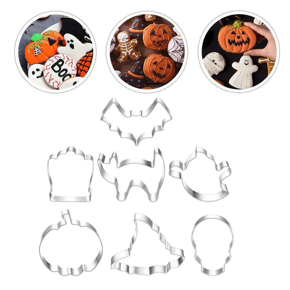 7Pcs Biscuit Mold Halloween Style Stainless Steel Cute Cookie Cutter DIY Baking Accessory Sturdy Household Cookie Mold
7Pcs Biscuit Mold Halloween Style Stainless Steel Cute Cookie Cutter DIY Baking Accessory Sturdy Household Cookie Mold