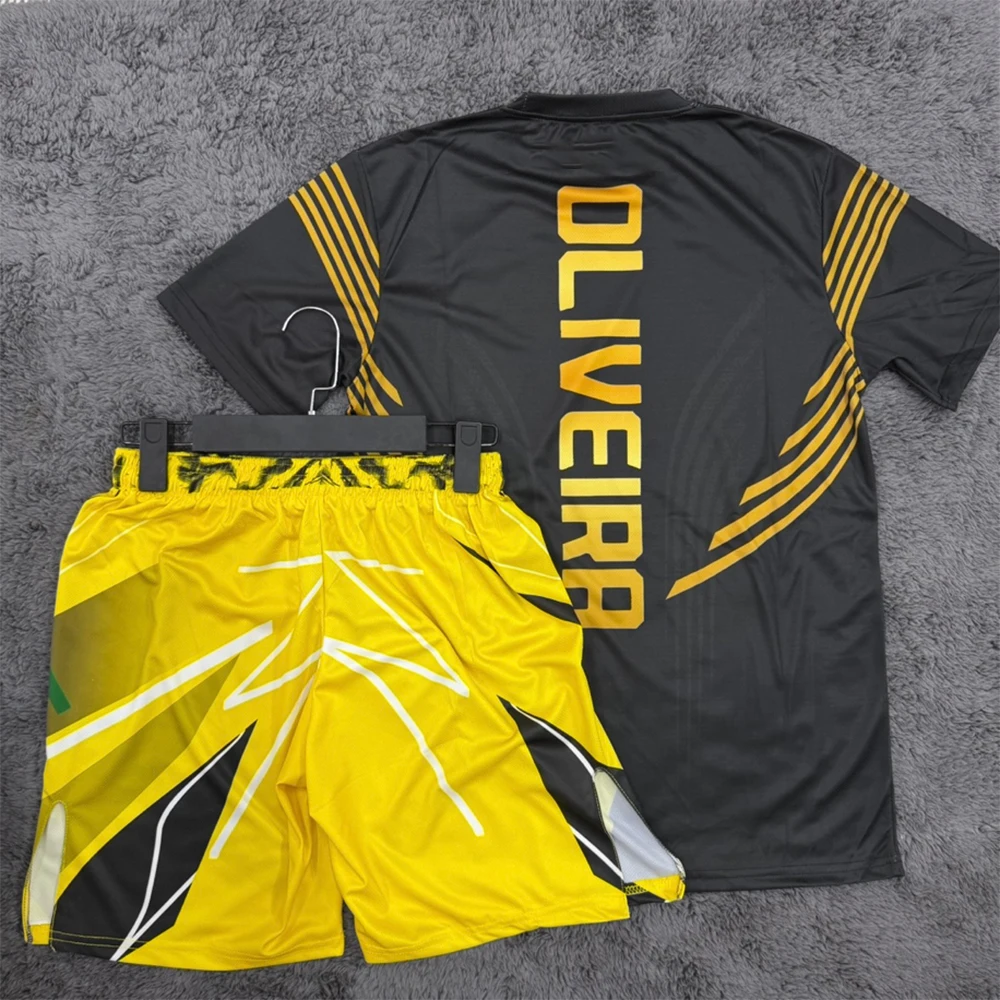 Summer Charles Oliveira MMA Yellow Edition Boxing Fighting Tee Shorts Men Quick-Dry Jersey Wrestling Running Sweat Absorbing Set
Summer Charles Oliveira MMA Yellow Edition Boxing Fighting Tee Shorts Men Quick-Dry Jersey Wrestling Running Sweat Absorbing Set