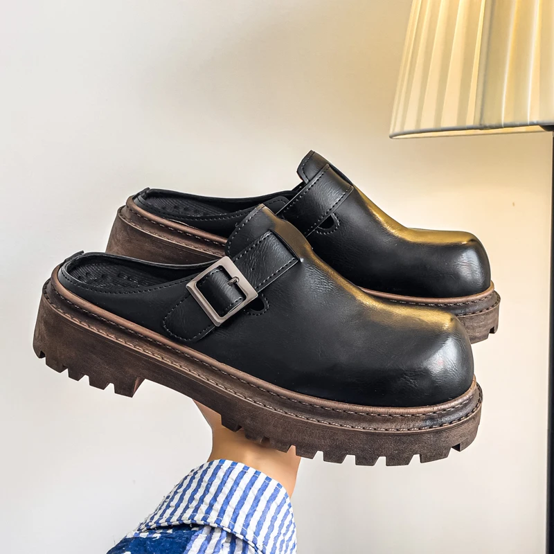 Мужские кожаные лоферы, дышащие летние тапочки для мужчин, легкая удобная повседневная обувь, полумокаферы без шнуровки, прогулочная обувь с мягкой подушкой
Мужские кожаные лоферы, дышащие летние тапочки для мужчин, легкая удобная повседневная обувь, полумокаферы без шнуровки, прогулочная обувь с мягкой подушкой