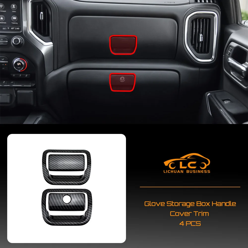 4PCS Co-pilot Storage Box Handle Trim for Chevrolet Silverado 2019-2022 Cover ABS Carbon Fiber Color
4PCS Co-pilot Storage Box Handle Trim for Chevrolet Silverado 2019-2022 Cover ABS Carbon Fiber Color