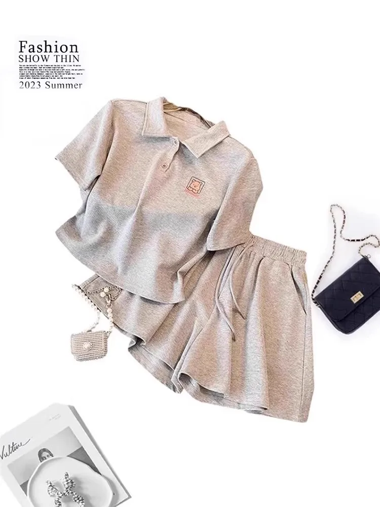 Fashionable Casual Women's Sportswear Set Summer New Style Small Size Two-Piece Set Comfortable Breathable Short Sleeve Flip-...
Fashionable Casual Women's Sportswear Set Summer New Style Small Size Two-Piece Set Comfortable Breathable Short Sleeve Flip-...