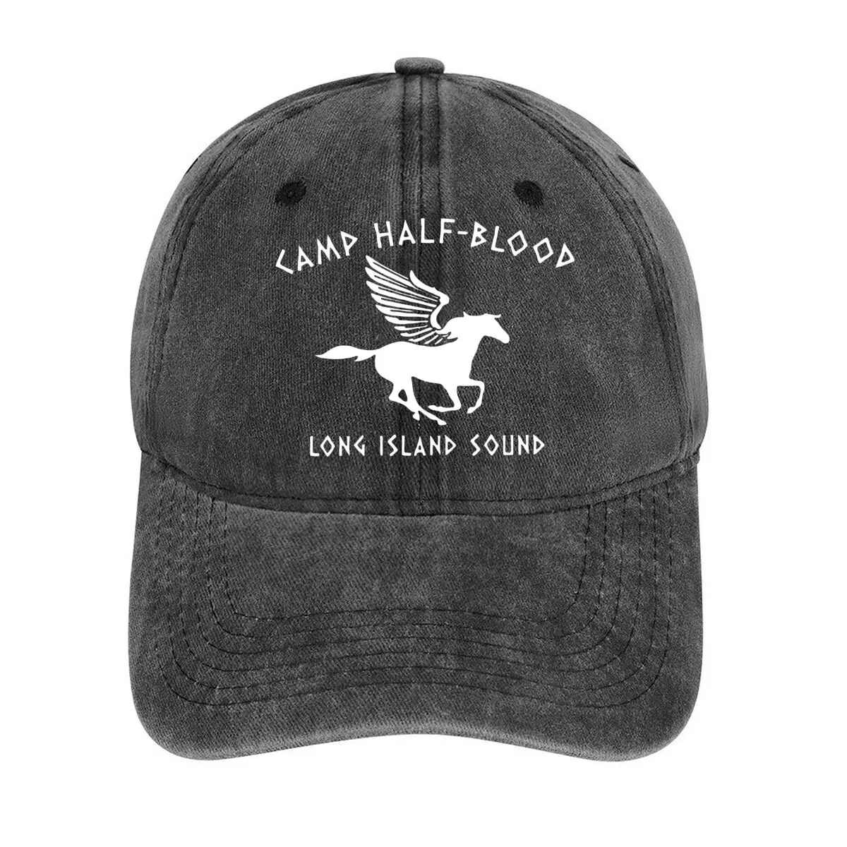 Camp Half - Blood Long Island Sound with pegasus in a fantasy - themed design Washed Baseball Cap
Camp Half - Blood Long Island Sound with pegasus in a fantasy - themed design Washed Baseball Cap