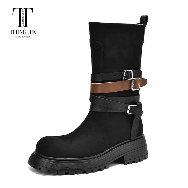 TULING JUN 2024 Autumn Winter Women's Boots Round Toe Student style Medium Heel Fashion Retro Comfort Leisure Shoes For Women L
TULING JUN 2024 Autumn Winter Women's Boots Round Toe Student style Medium Heel Fashion Retro Comfort Leisure Shoes For Women L