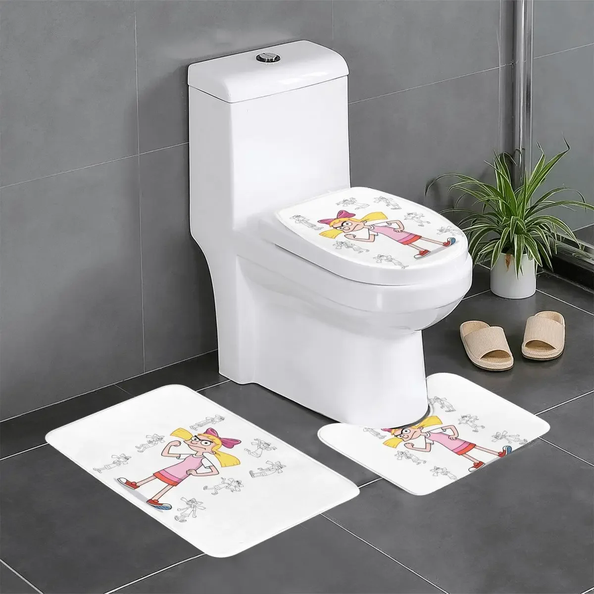 Custom Hey Arnold Bathroom Rugs Sets Non-Slip Absorbent Helga Pataki Cartoon Animated 3 Piece Bath Toilet Rugs Mats
Custom Hey Arnold Bathroom Rugs Sets Non-Slip Absorbent Helga Pataki Cartoon Animated 3 Piece Bath Toilet Rugs Mats