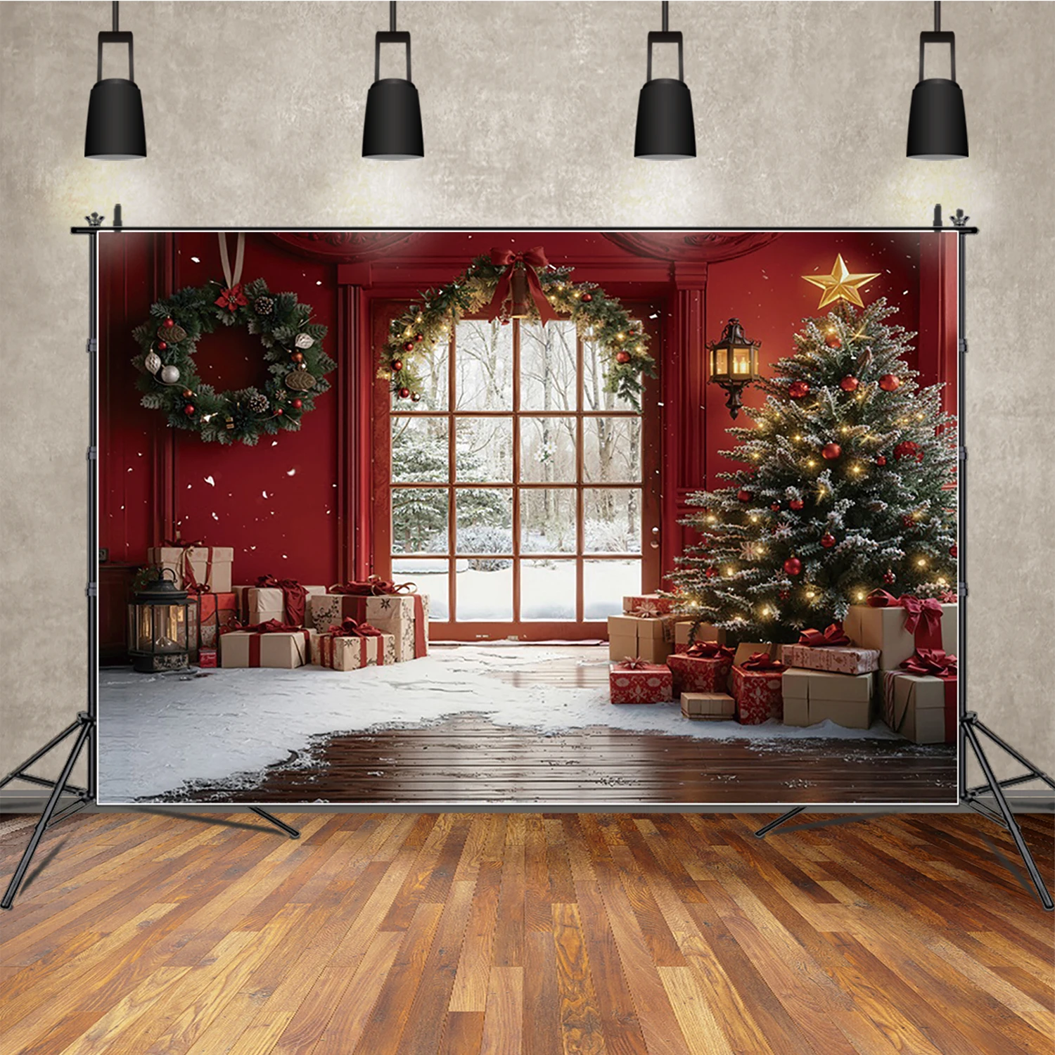 MOON.QG Red Room Background Christmas Xmas Trees Gifts Window Backdrops For Photography Photobooth Accessories Wallpaper Poster
MOON.QG Red Room Background Christmas Xmas Trees Gifts Window Backdrops For Photography Photobooth Accessories Wallpaper Poster
