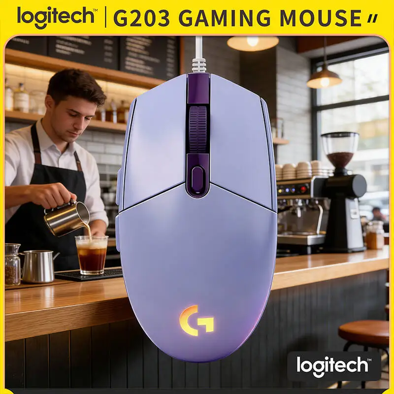 Logitech G203 Wired Gaming Mouse 8000 DPI RGB Lighting Sync 6 Buttons 1ms Response 2.1m Cable 2-Year Warranty ChromeOS
Logitech G203 Wired Gaming Mouse 8000 DPI RGB Lighting Sync 6 Buttons 1ms Response 2.1m Cable 2-Year Warranty ChromeOS
