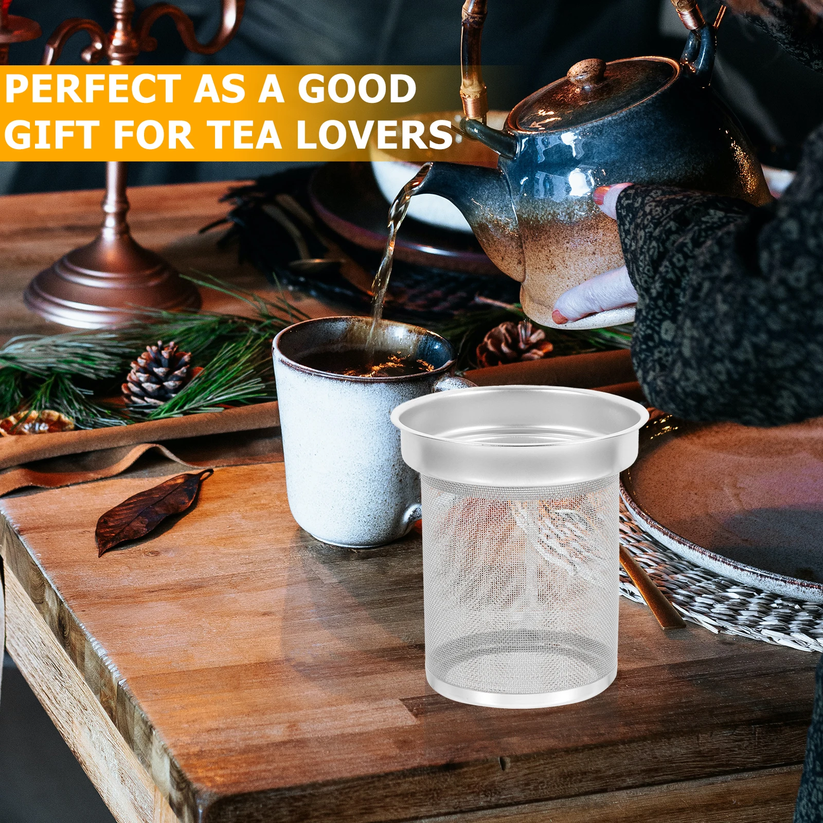 Metal Teapot Infuser Stainless Steel Tea Filter Replacement Mesh Strainer Tea Filter Practical Use Teapot Infuser Insert
Metal Teapot Infuser Stainless Steel Tea Filter Replacement Mesh Strainer Tea Filter Practical Use Teapot Infuser Insert