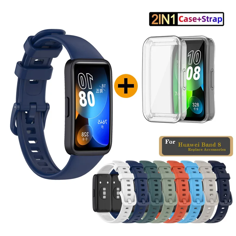 2 IN 1 Silicone Strap For Huawei Band 8 / 9 Watchbands Watch Strap For Huawei Band 8 With Protector Case
2 IN 1 Silicone Strap For Huawei Band 8 / 9 Watchbands Watch Strap For Huawei Band 8 With Protector Case