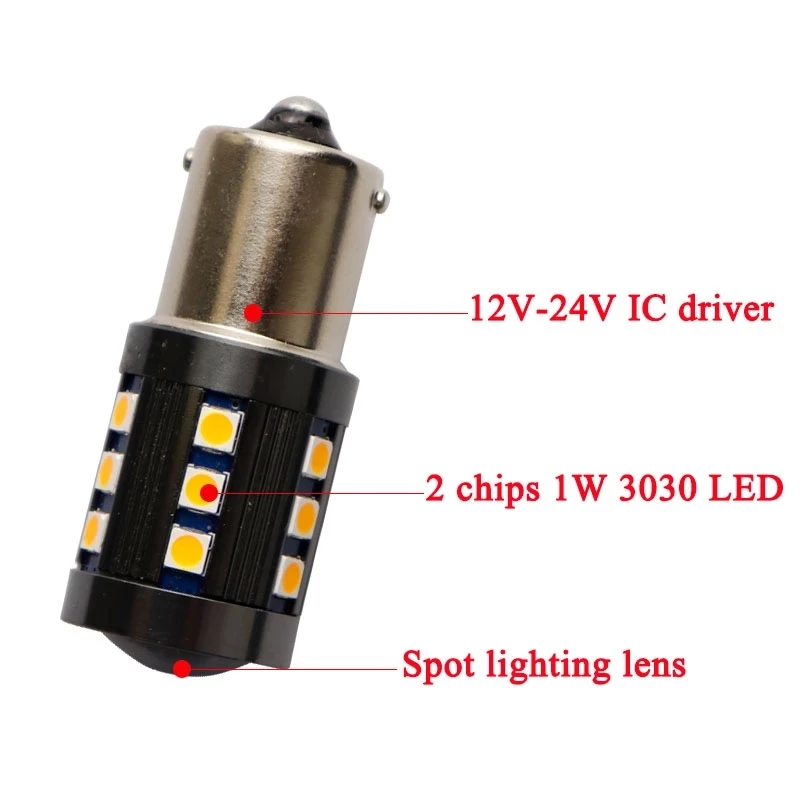 10XTurn Signal light Auto Reverse Tail Brake Bulb Reverse 11156 BA15S 1157 BAY15D 24 smd 3030 LED T20 7440 7443 3156 3157 4.32W
10XTurn Signal light Auto Reverse Tail Brake Bulb Reverse 11156 BA15S 1157 BAY15D 24 smd 3030 LED T20 7440 7443 3156 3157 4.32W