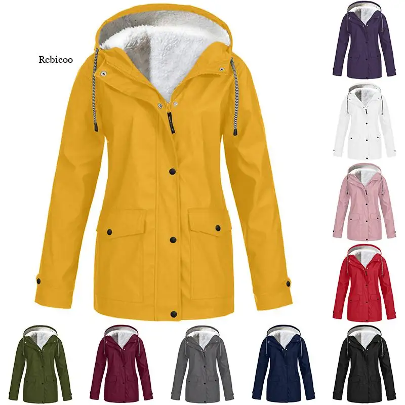 Women Jackets Winter Autumn Ladies Hooded Outdoor Raincoat Zipper Windbreaker Waterproof Outwear Coat
Women Jackets Winter Autumn Ladies Hooded Outdoor Raincoat Zipper Windbreaker Waterproof Outwear Coat