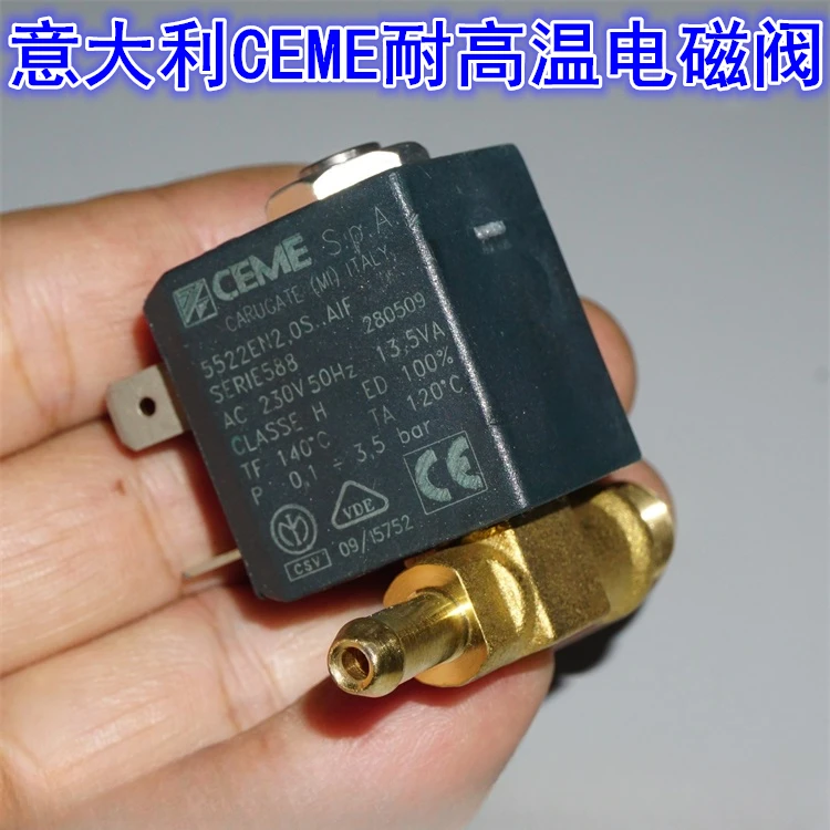 Italy CEME normally closed solenoid valve 230V high temperature resistant brass iron steam valve water valve
Italy CEME normally closed solenoid valve 230V high temperature resistant brass iron steam valve water valve