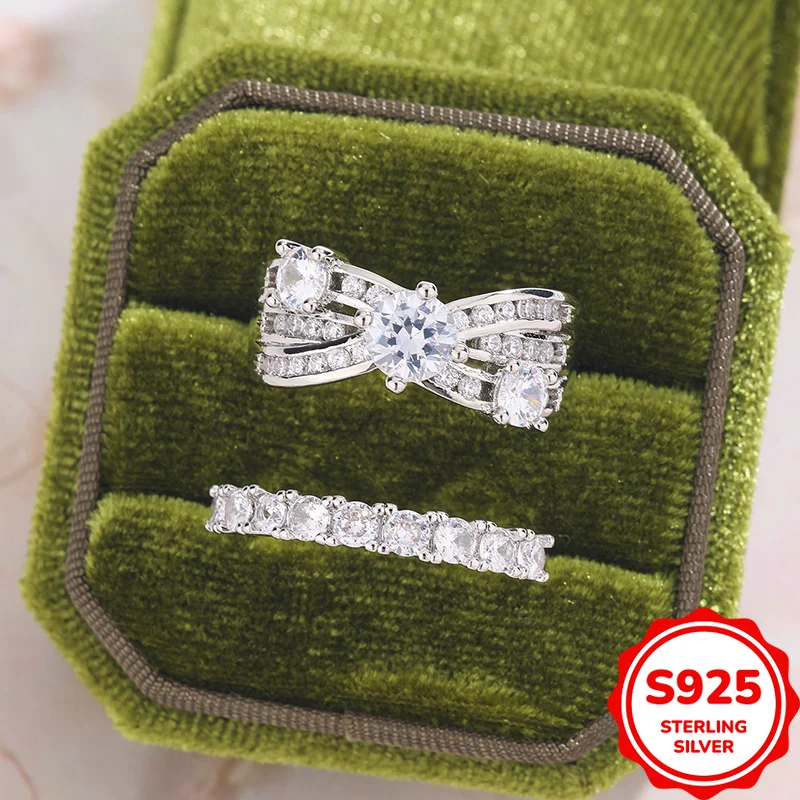 Fashionable and Authentic S925 Silver Cross Full Diamond Ladies Stacked Wedding Rings, Light and Luxurious
Fashionable and Authentic S925 Silver Cross Full Diamond Ladies Stacked Wedding Rings, Light and Luxurious