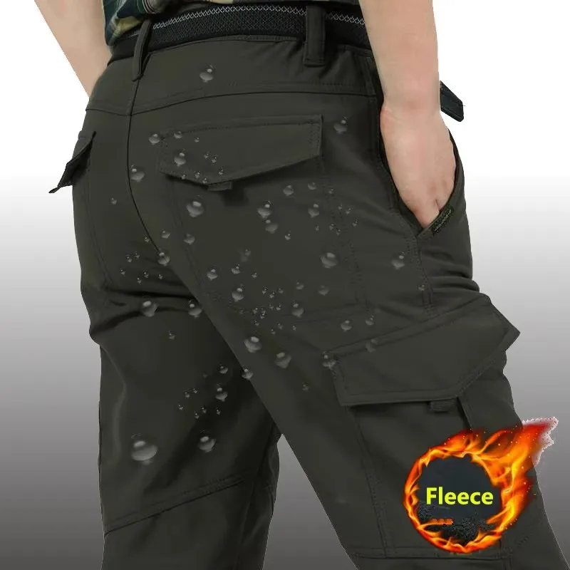Winter Tactical Fleece Cargo Pants Mens's Thick Warm Casual Stretch Softshell Waterproof Sweatpants Straight Long Trousers
Winter Tactical Fleece Cargo Pants Mens's Thick Warm Casual Stretch Softshell Waterproof Sweatpants Straight Long Trousers