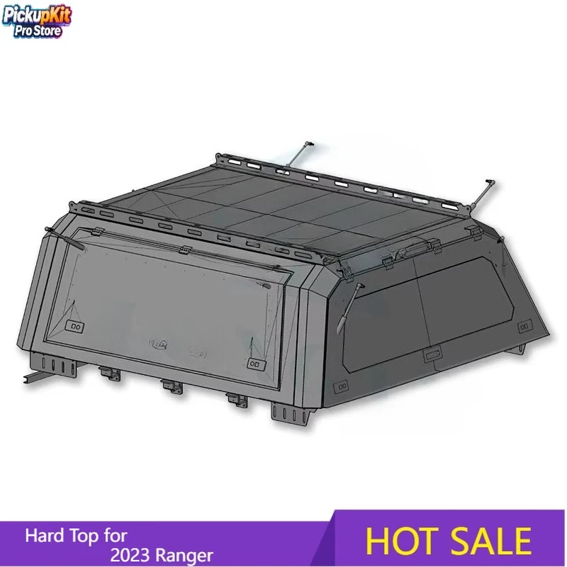 Custom High-Grade Steel 4X4 Pickup Truck Bed Canopy Hard Top Topper for 2023 Ranger
Custom High-Grade Steel 4X4 Pickup Truck Bed Canopy Hard Top Topper for 2023 Ranger