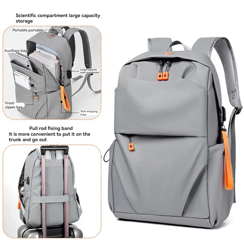 Leisure backpack, men's business commuting multifunctional computer bag, large capacity sports travel backpack with USB port
Leisure backpack, men's business commuting multifunctional computer bag, large capacity sports travel backpack with USB port
