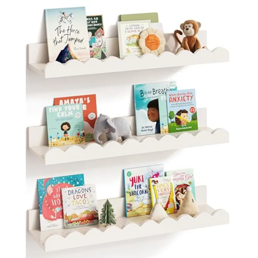 Nursery Book Shees, Set of 3, Nursery Decor for Baby and Toddler, Scalloped Shees, Book Shelf for Rooms, Wall Book Shelf for Be
Nursery Book Shees, Set of 3, Nursery Decor for Baby and Toddler, Scalloped Shees, Book Shelf for Rooms, Wall Book Shelf for Be