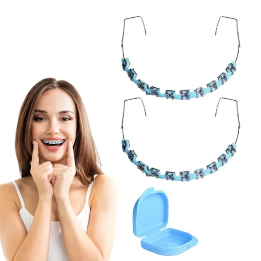 Dental Fake Braces for Teeth with Storage Case, Orthodontic Temporary Tooth Wire Braces with Metal Brackets and Arch Wire, Demo
Dental Fake Braces for Teeth with Storage Case, Orthodontic Temporary Tooth Wire Braces with Metal Brackets and Arch Wire, Demo