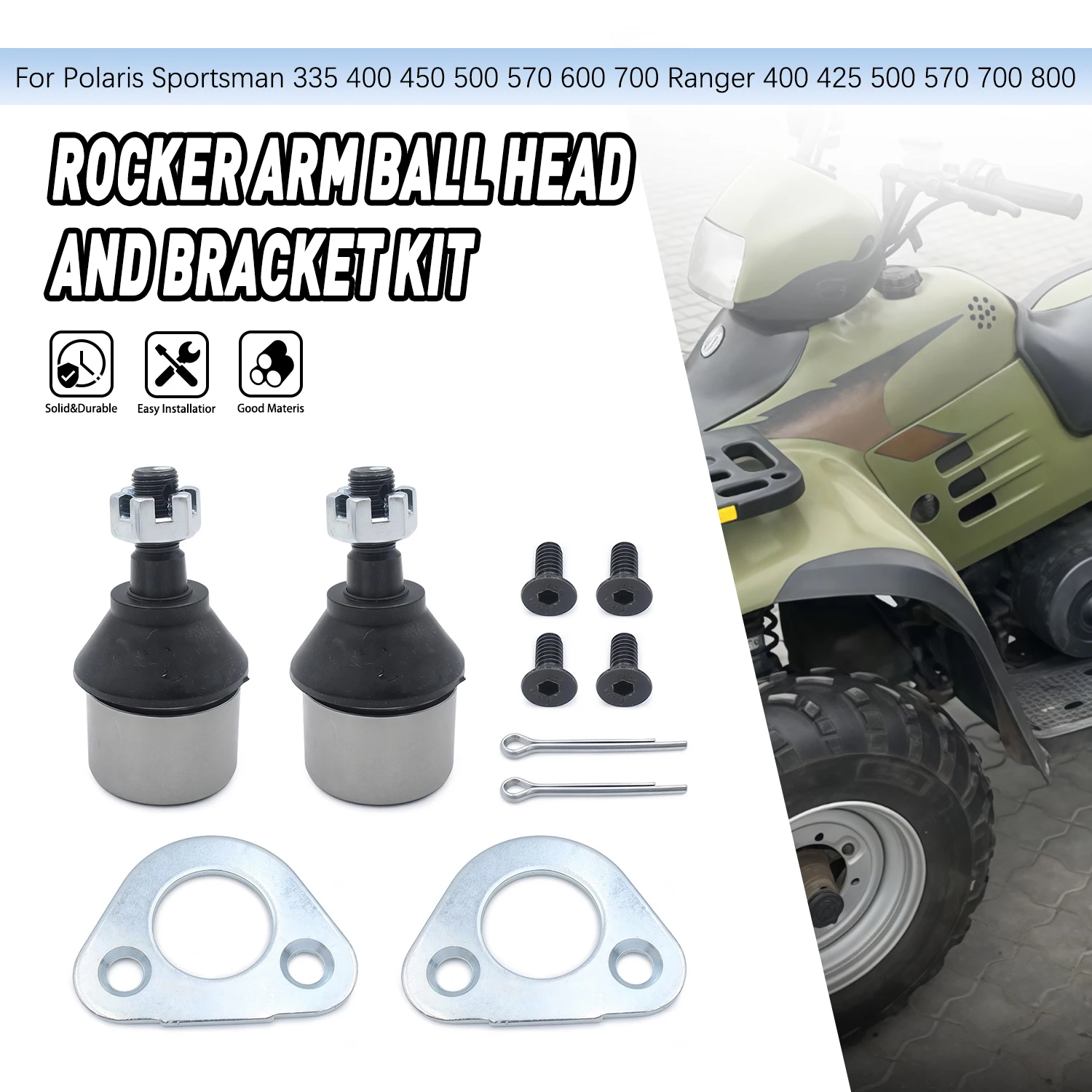 Ball Joint Bracket Kit For For Polaris Sportsman 335 400 450 500 570 600 700 800 ACE 325 570 Trail Blazer 250 330 Magnum Ranger
Ball Joint Bracket Kit For For Polaris Sportsman 335 400 450 500 570 600 700 800 ACE 325 570 Trail Blazer 250 330 Magnum Ranger