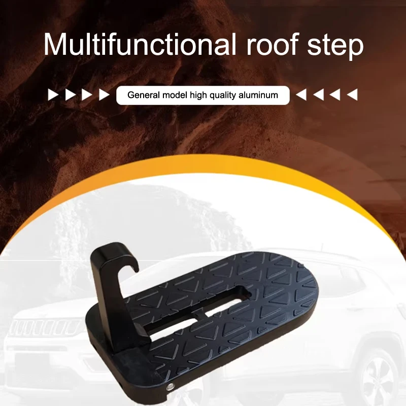 Multi-Functional Foldable Car Door Step Aluminum Alloy Roof Rack Hook with Safety Hammer & Anti-Skid Pedal
Multi-Functional Foldable Car Door Step Aluminum Alloy Roof Rack Hook with Safety Hammer & Anti-Skid Pedal