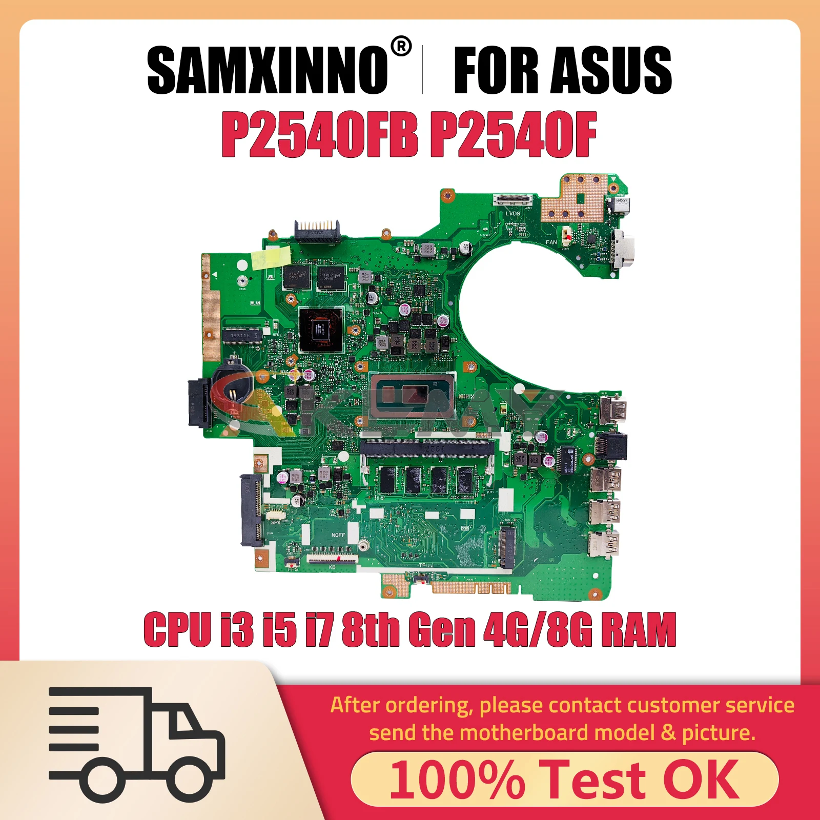 P2540FB Notebook Mainboard For ASUS PRO P2540FB P2540F Laptop Motherboard with CPU i3 i5 i7 8th Gen 4G 8G RAM MX110 V2G
P2540FB Notebook Mainboard For ASUS PRO P2540FB P2540F Laptop Motherboard with CPU i3 i5 i7 8th Gen 4G 8G RAM MX110 V2G