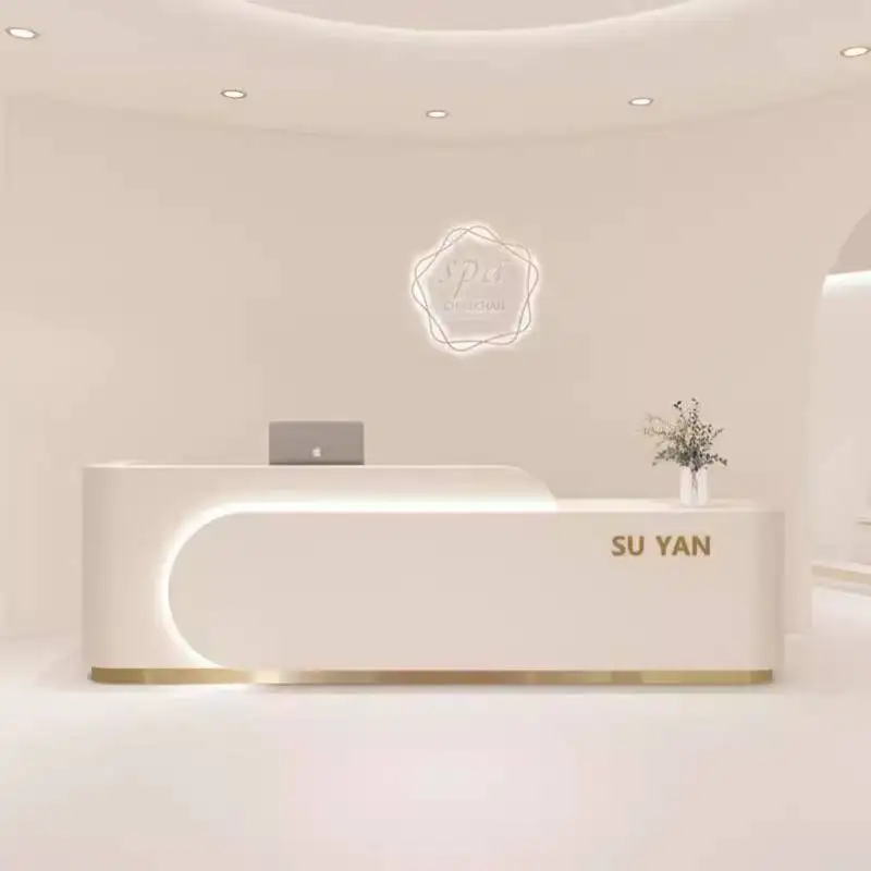 Curved Dental Beauty Salon Reception Desk Light Luxury Clothing Store Training Institution Bar Checkout page Comptoir Furniture
Curved Dental Beauty Salon Reception Desk Light Luxury Clothing Store Training Institution Bar Checkout page Comptoir Furniture