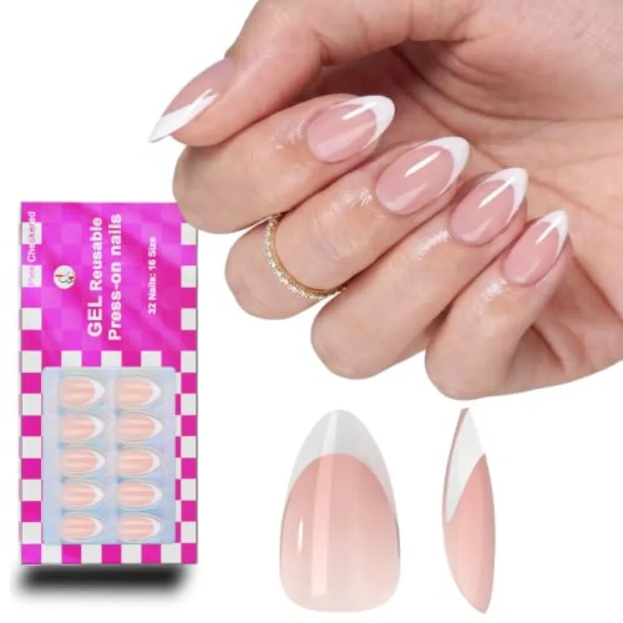 French Almond Gel Press On Nails Short 16 Sizes Fake Nails Glossy 32pcs, Nail Glue Included
French Almond Gel Press On Nails Short 16 Sizes Fake Nails Glossy 32pcs, Nail Glue Included