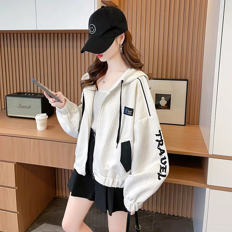 Y2K Spring Autumn Short Casual Jacket 2024 New Drawstring Hooded Loose Women's Clothes Coat Solid Color Fashion Female Outeawer
Y2K Spring Autumn Short Casual Jacket 2024 New Drawstring Hooded Loose Women's Clothes Coat Solid Color Fashion Female Outeawer