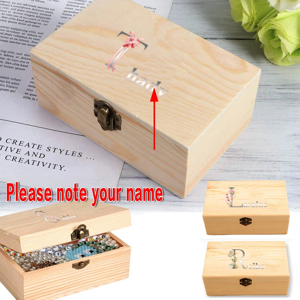 Customized Name Wooden Jewelry Storage Case Organizer Vintage Keepsake Ring Display Box Handmade Gift Container Chest Decoration
Customized Name Wooden Jewelry Storage Case Organizer Vintage Keepsake Ring Display Box Handmade Gift Container Chest Decoration
