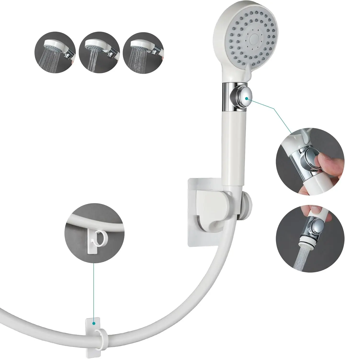 RV Shower Head with Hose, 5-Mode High Pressure Handheld Shower with On Off Switch Water Saving for Camper, No Drilling Wall
RV Shower Head with Hose, 5-Mode High Pressure Handheld Shower with On Off Switch Water Saving for Camper, No Drilling Wall