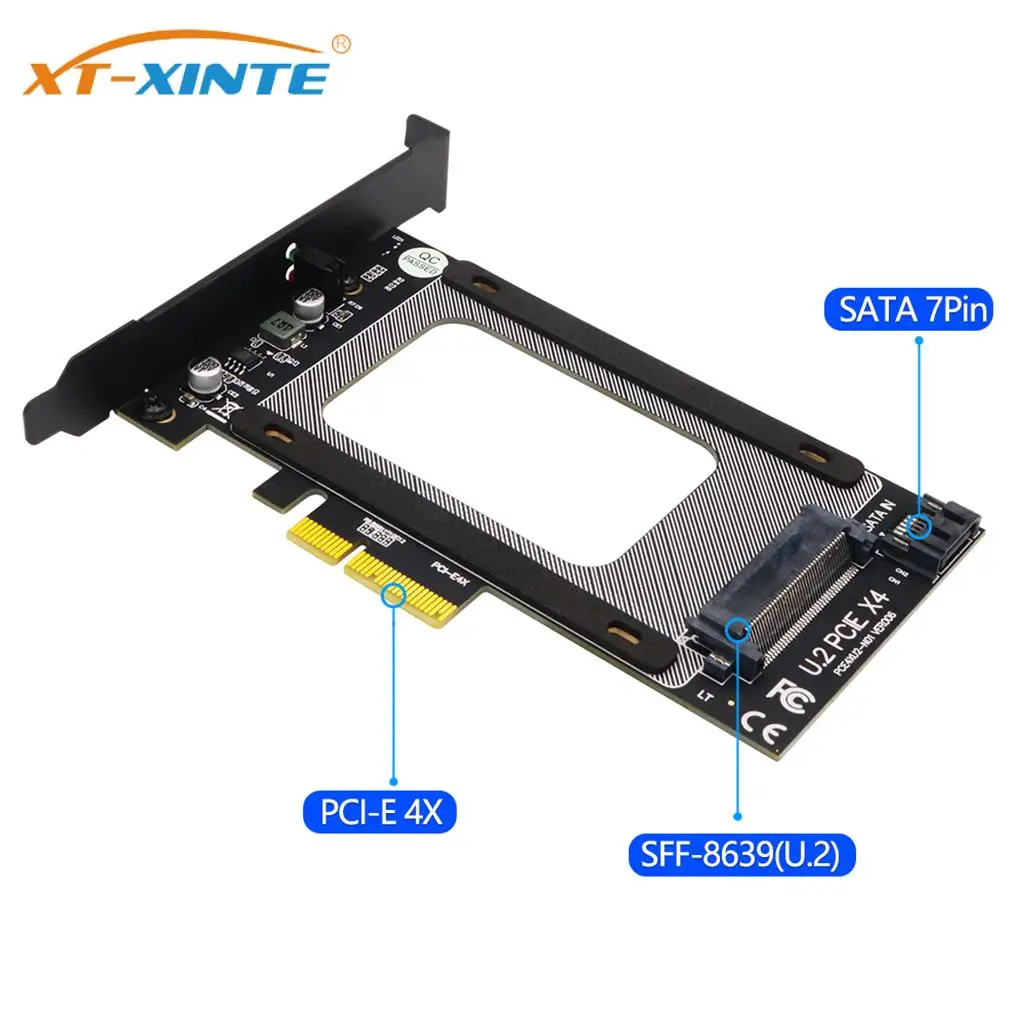PCI-E Riser 3,0 4X к U.2 SFF-8639 адаптер PCIe U.2 SSD к PCI Express карта Поддержка U.2 SSD 2,5 "SATA SSD к PCI-E X4 Riser Card
PCI-E Riser 3,0 4X к U.2 SFF-8639 адаптер PCIe U.2 SSD к PCI Express карта Поддержка U.2 SSD 2,5 "SATA SSD к PCI-E X4 Riser Card