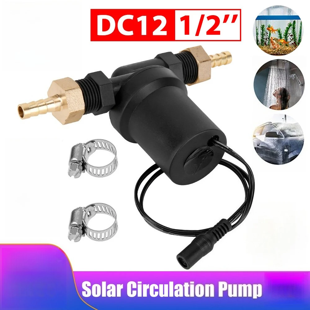 DC 12V Water Pump Solar Circulation Pumps Brushless Motor 1/2" Couplers 800L/H
DC 12V Water Pump Solar Circulation Pumps Brushless Motor 1/2" Couplers 800L/H