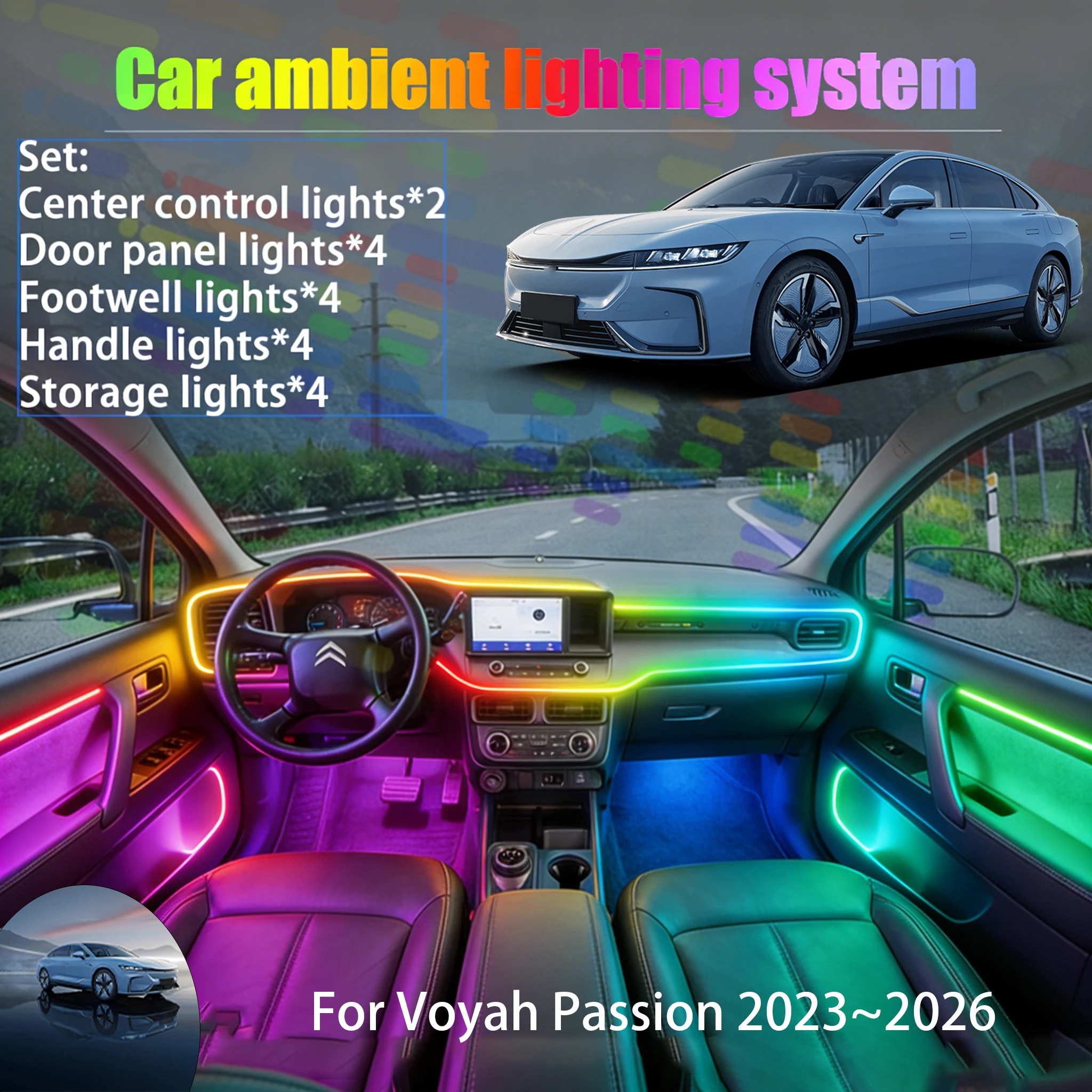 Для Voyah Passion 2023~2026: Комплект светодиодной подсветки салона и багажника 2/18 в 1, USB RGB, с эффектом бегущих огней, автозапчасти
Для Voyah Passion 2023~2026: Комплект светодиодной подсветки салона и багажника 2/18 в 1, USB RGB, с эффектом бегущих огней, автозапчасти