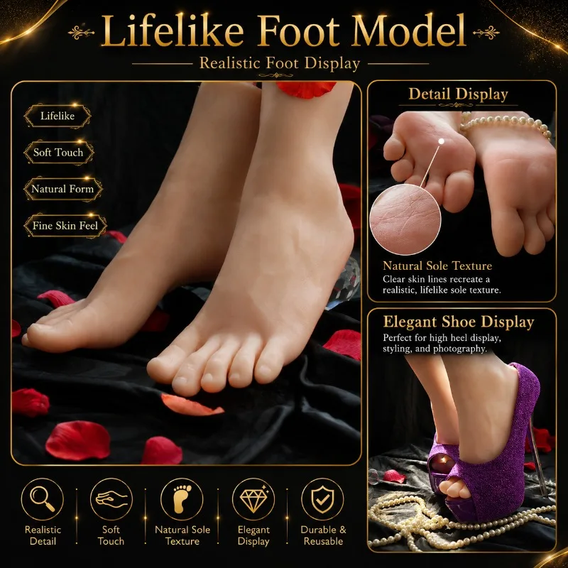 Lifelike Real-Life Molded Texture 3706 Silicone TPE Foot Simulation Model 1:1 Retail Display Photography PropFootwear Styling
Lifelike Real-Life Molded Texture 3706 Silicone TPE Foot Simulation Model 1:1 Retail Display Photography PropFootwear Styling